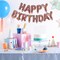 75PCS 16" Happy Birthday Balloon Banner – Pink Rose Gold Foil Letter Balloons with Numbers & A-Z Sets for Personalized Birthday Party Decorations